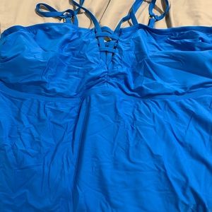 Blue tankini top